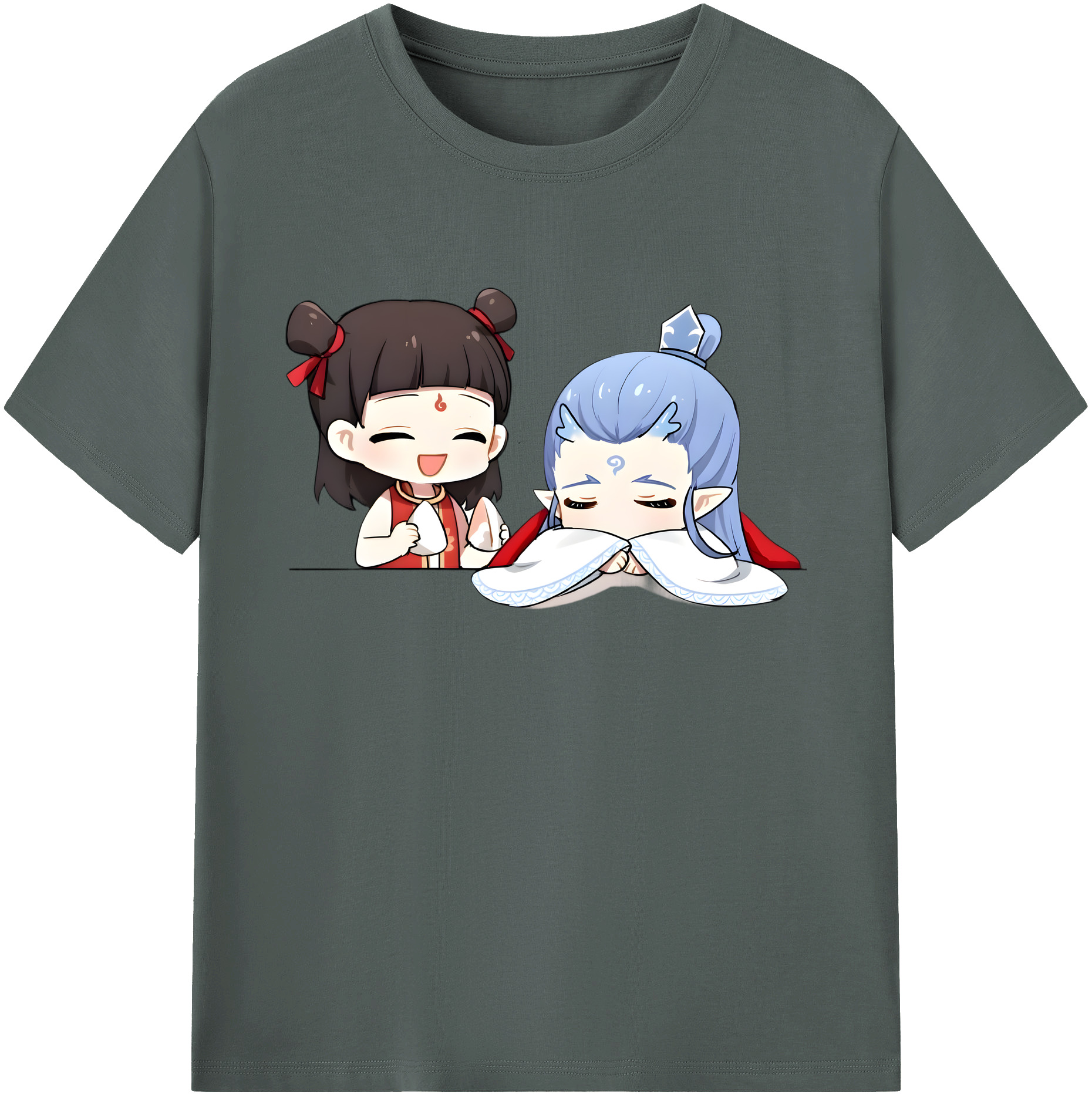 （画像用） Ne Zha 2 ナタ 魔童の大暴れ 綿100％ メンズ半袖Tシャツ｜肌触りやわらか＆通気性